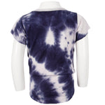 Short Sleeve Tie Front Top With Neon Stars - Denny's