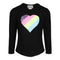 Glitter Heart Round Bottom Top - Denny's