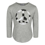 Glitter Camo Peace Round Bottom Top - Denny's