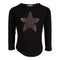 Long Sleeve Scoop Top with Star - Denny's