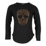 Long Sleeve Top with Gold Skull Round Bottom - Denny's