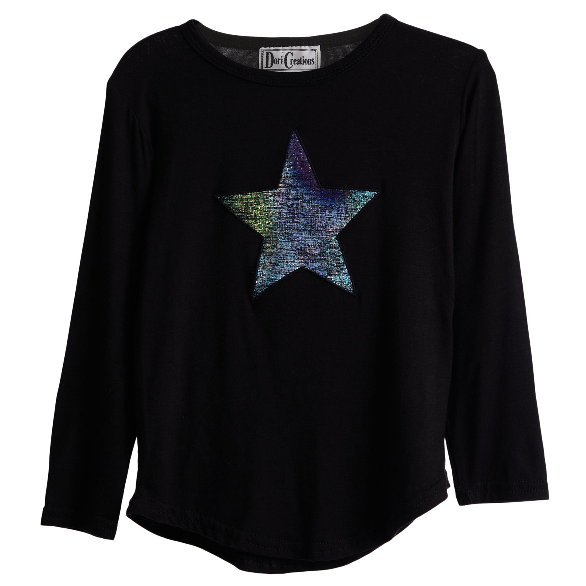 Glitter Star Patch Top - Denny's