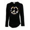 Long Sleeve Hi Lo with Metallic Peace - Denny's
