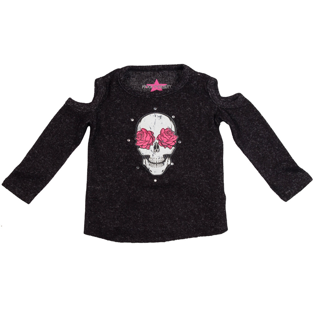 Long Sleeve Cold Shoulder Skull - Denny's