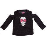 Long Sleeve Cold Shoulder with Skull - Denny's