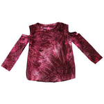 Tye Dye Long Sleeve Cold Shoulder Tee - Denny's