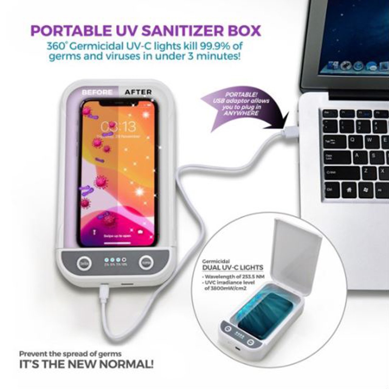 Portable UV Sanitizer Box - Denny's