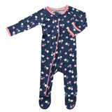 Navy Footie Bloom - Denny's