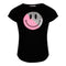 Neon Pink & Silver Glitter Smiley Top - Denny's