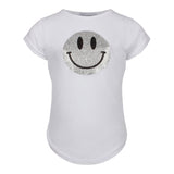Silver Glitter Smiley Top - Denny's