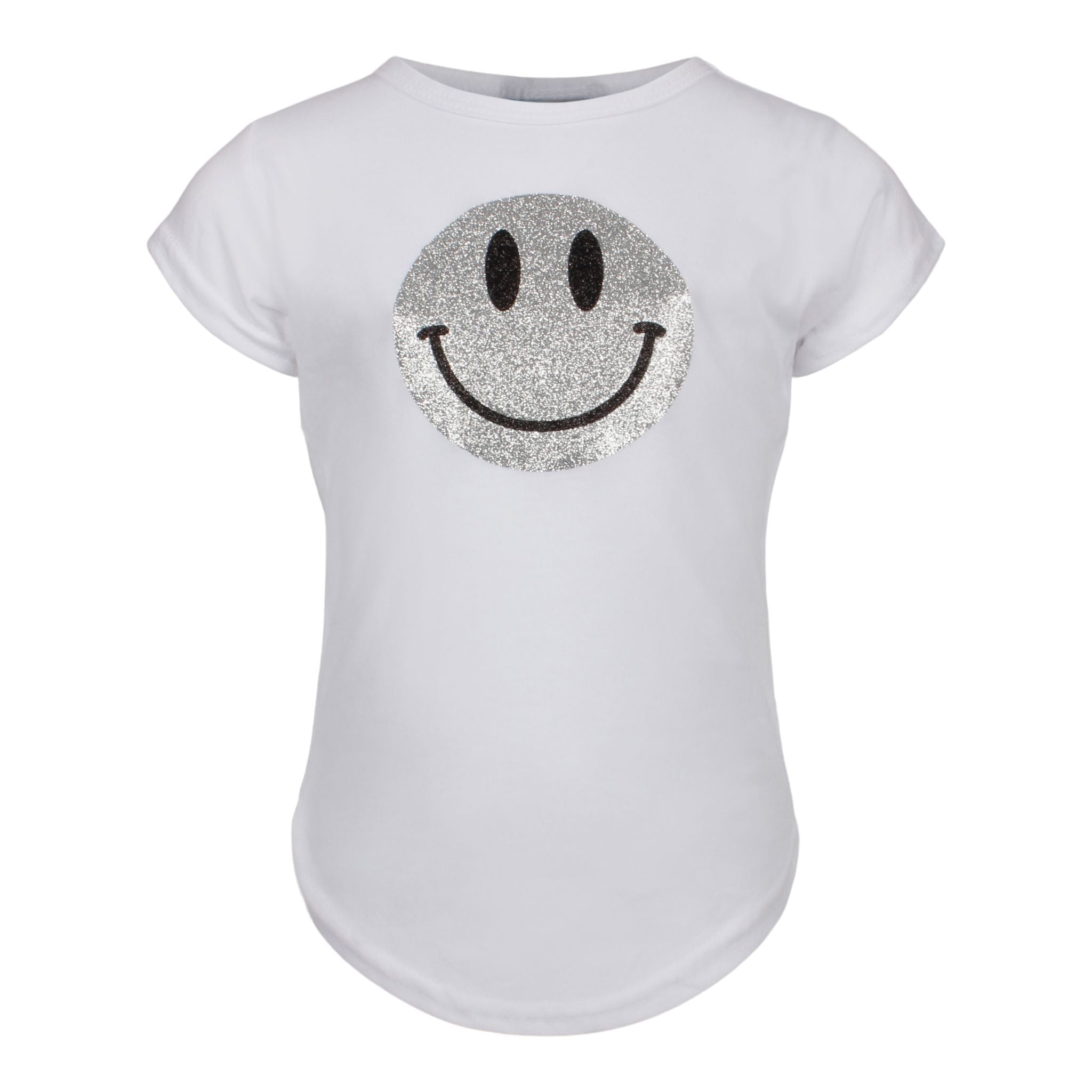 Silver Glitter Smiley Top - Denny's