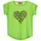 Neon Zebra Heart Round Bottom Top - Denny's