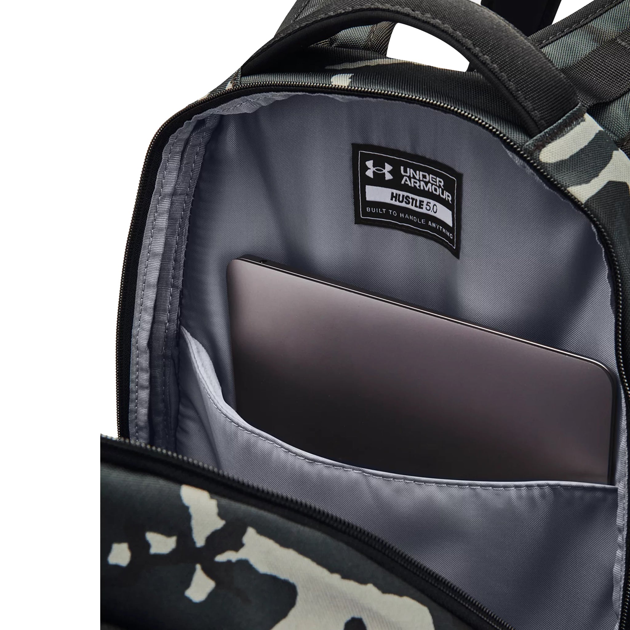 UA Hustle 5.0 Black & Gold Metallic Camo Backpack - Denny's