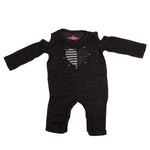 Long Sleeve Cold Shoulder Heart Onesie - Denny's