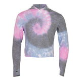 Blue & Pink Tie Dye Crop Sweatshirt - Denny's