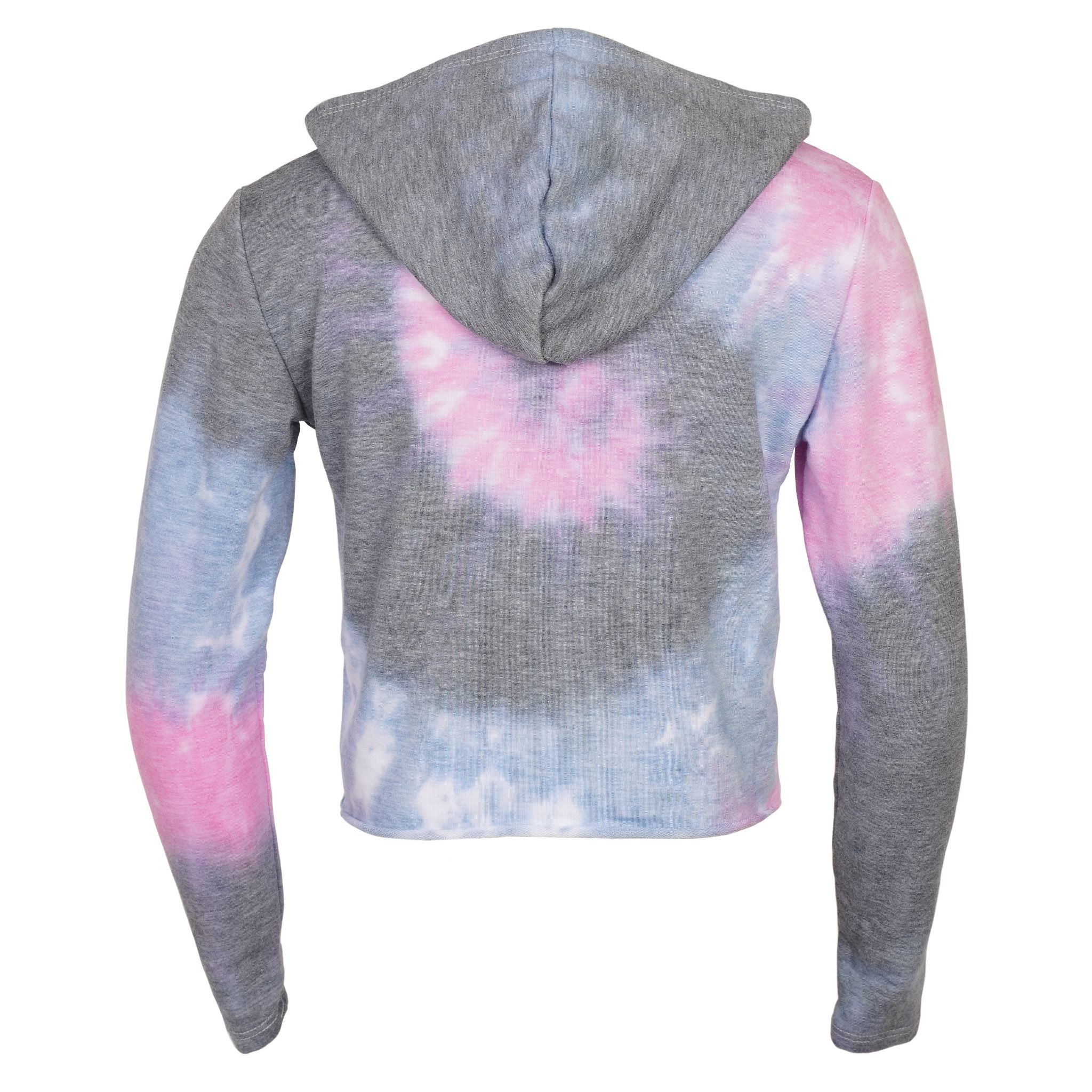 Blue & Pink Tie Dye Crop Sweatshirt - Denny's