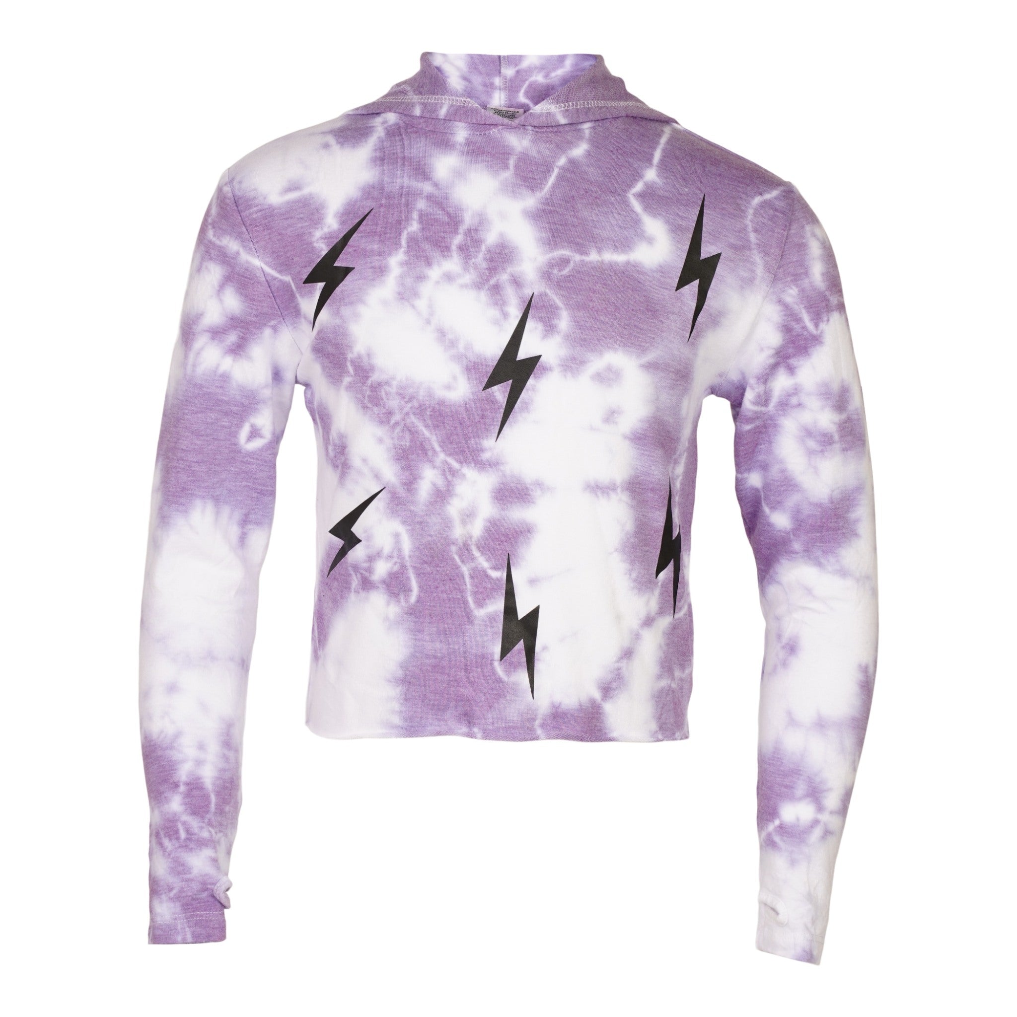 Bolt Tie Dye Crop Hoodie - Denny's