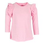Long Sleeve Top with Triple Ruffle Shoulders - Denny's