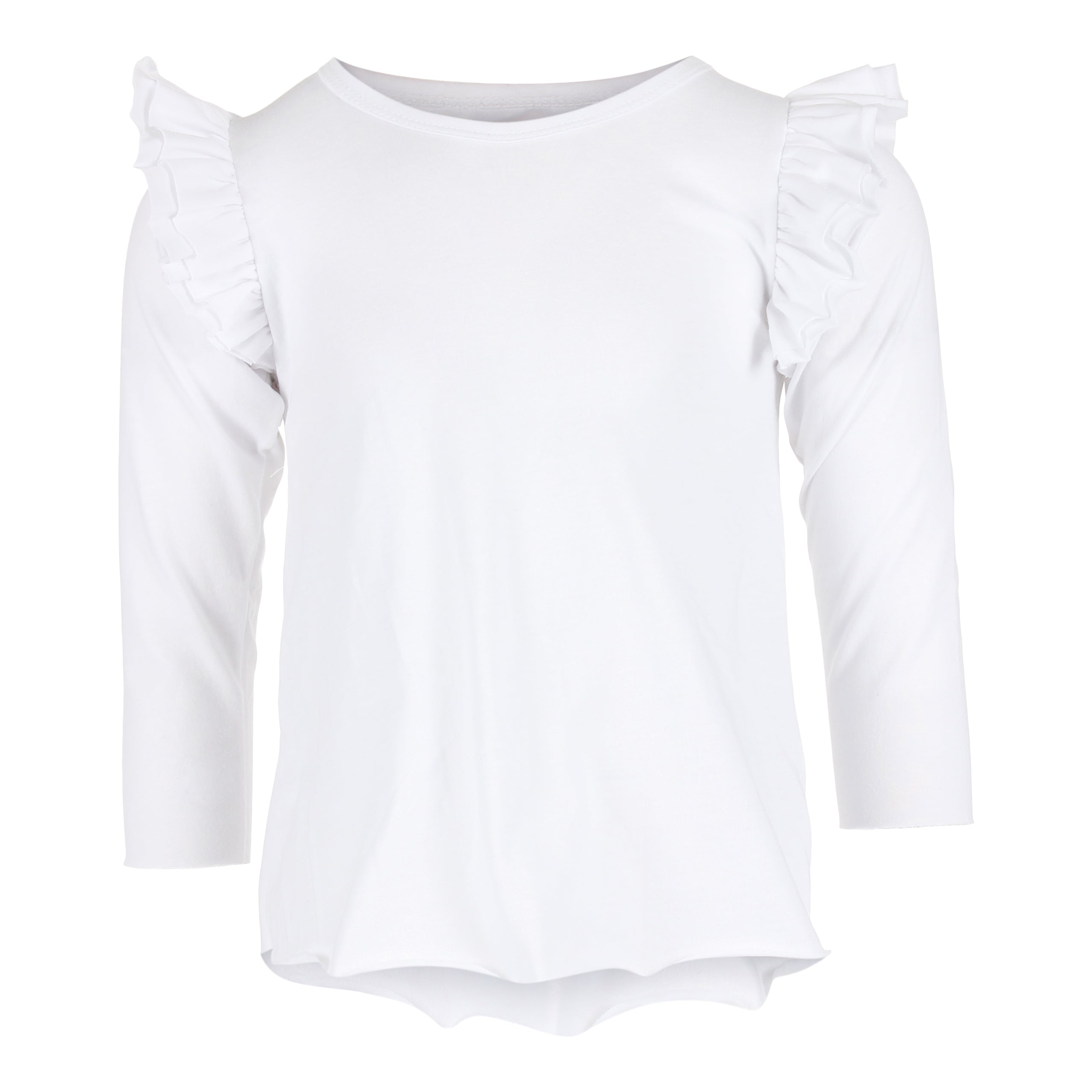 Long Sleeve Top with Triple Ruffle Shoulders - Denny's