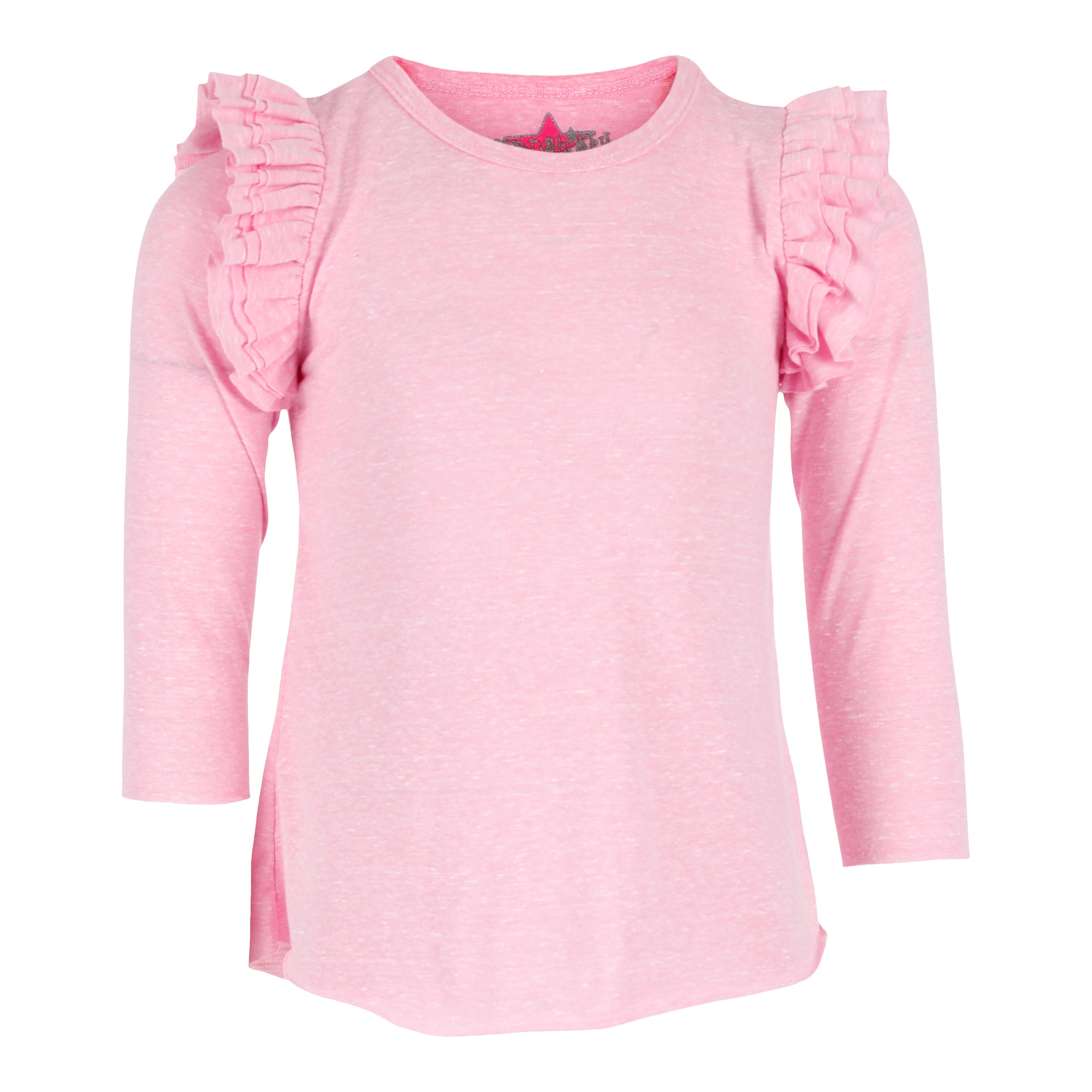 Long Sleeve Top with Triple Ruffle Shoulders - Denny's