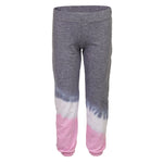 Diagnol Tie Dye Pink, White & Grey Push Up Pant - Denny's
