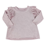Long Sleeve Ruffle Shoulder Top - Denny's