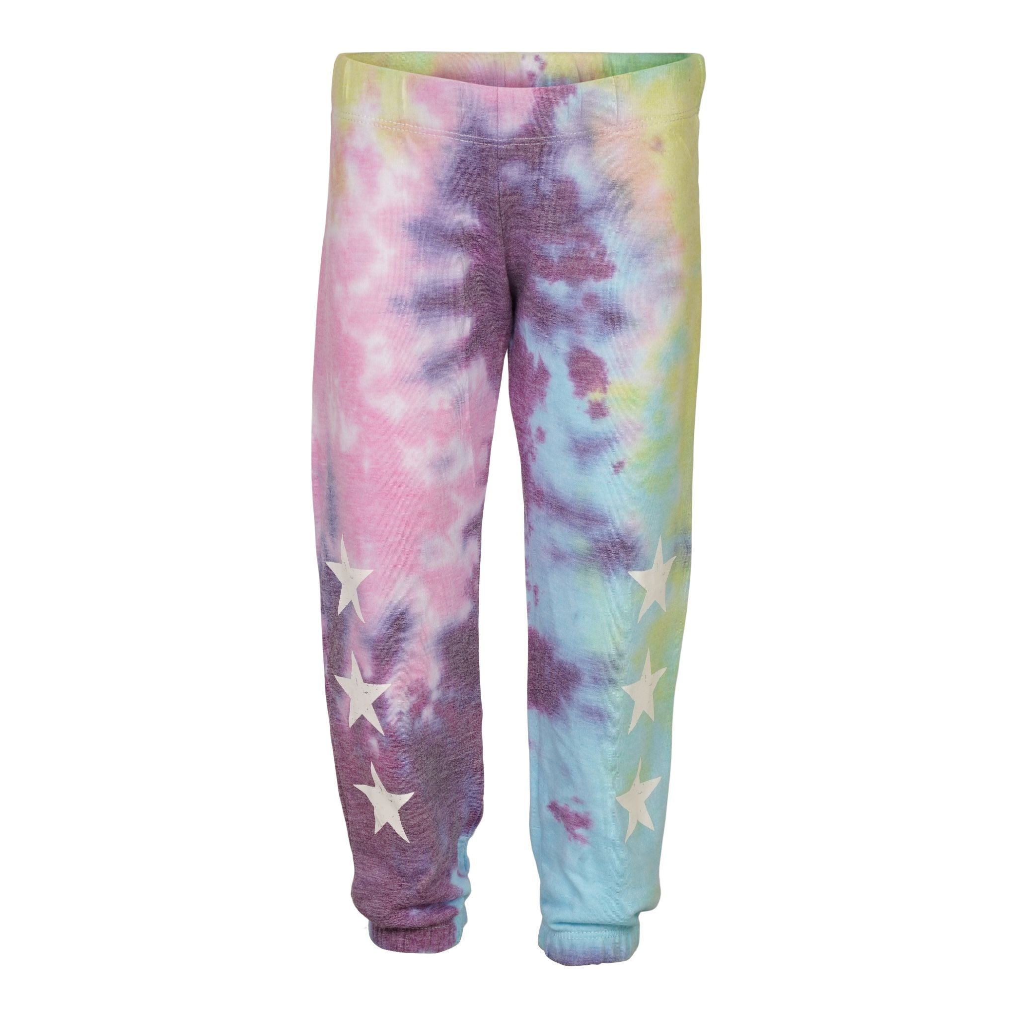White Stars Peony Tie Dye Push Up Pant - Denny's