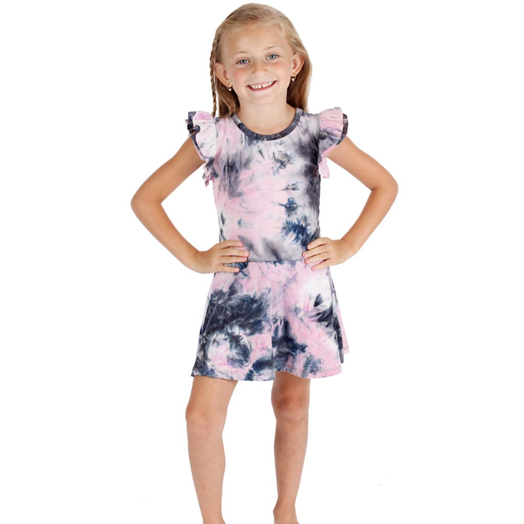 Short Sleeve Ruffle Dress - Denny's