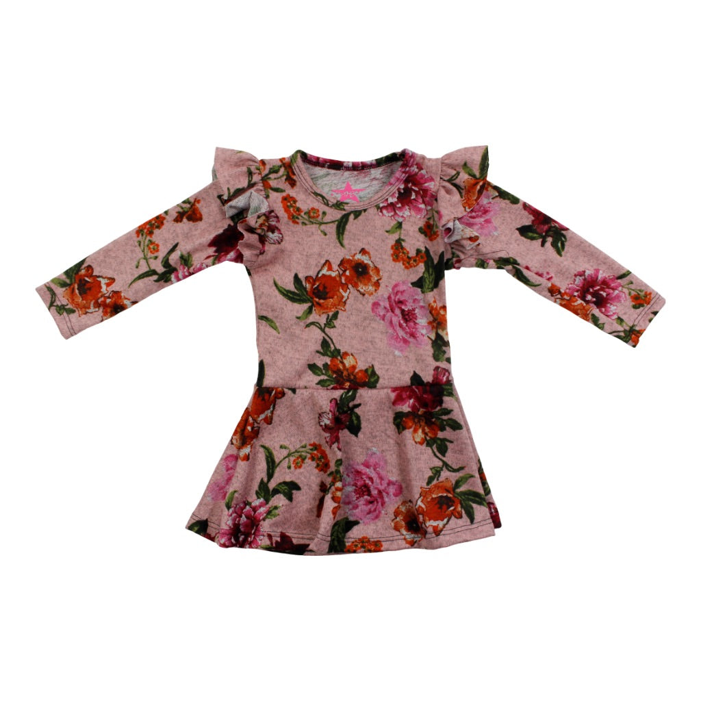 Hacci Floral Long Sleeve Ruffle Dress - Denny's