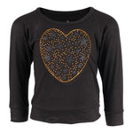 Long Sleeve Banded Top wtih Heart Star - Denny's