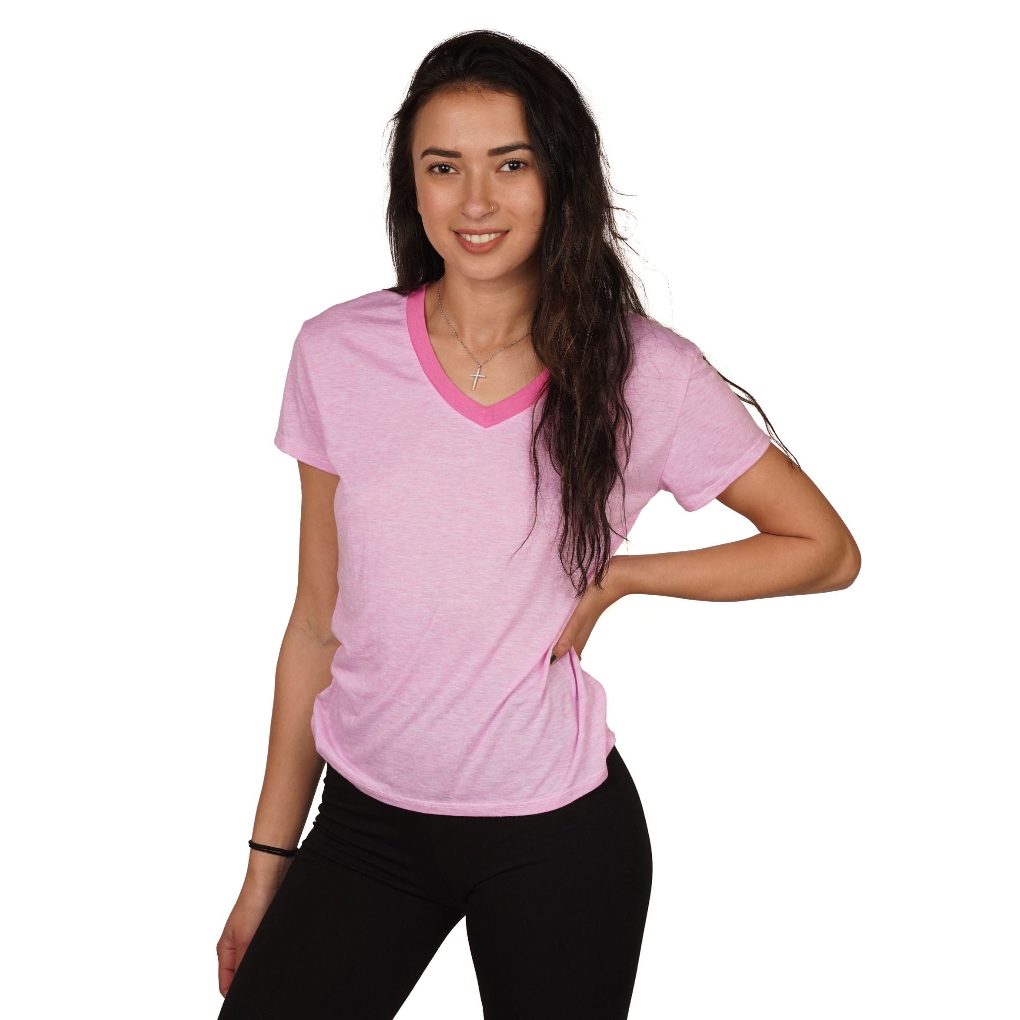 Heathered Short Sleeve Vneck - Denny's