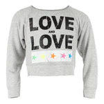 Long Sleeve Crop Top w Love n Love Stars - Denny's