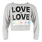 Long Sleeve Crop Top w Love n Love Stars - Denny's