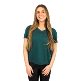 Solid Heathered Vneck Tee - Denny's