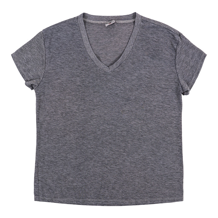 Solid Heathered Vneck Tee - Denny's