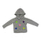 Long Sleeve Hacci Hoody with Neon Patch Hearts - Denny's