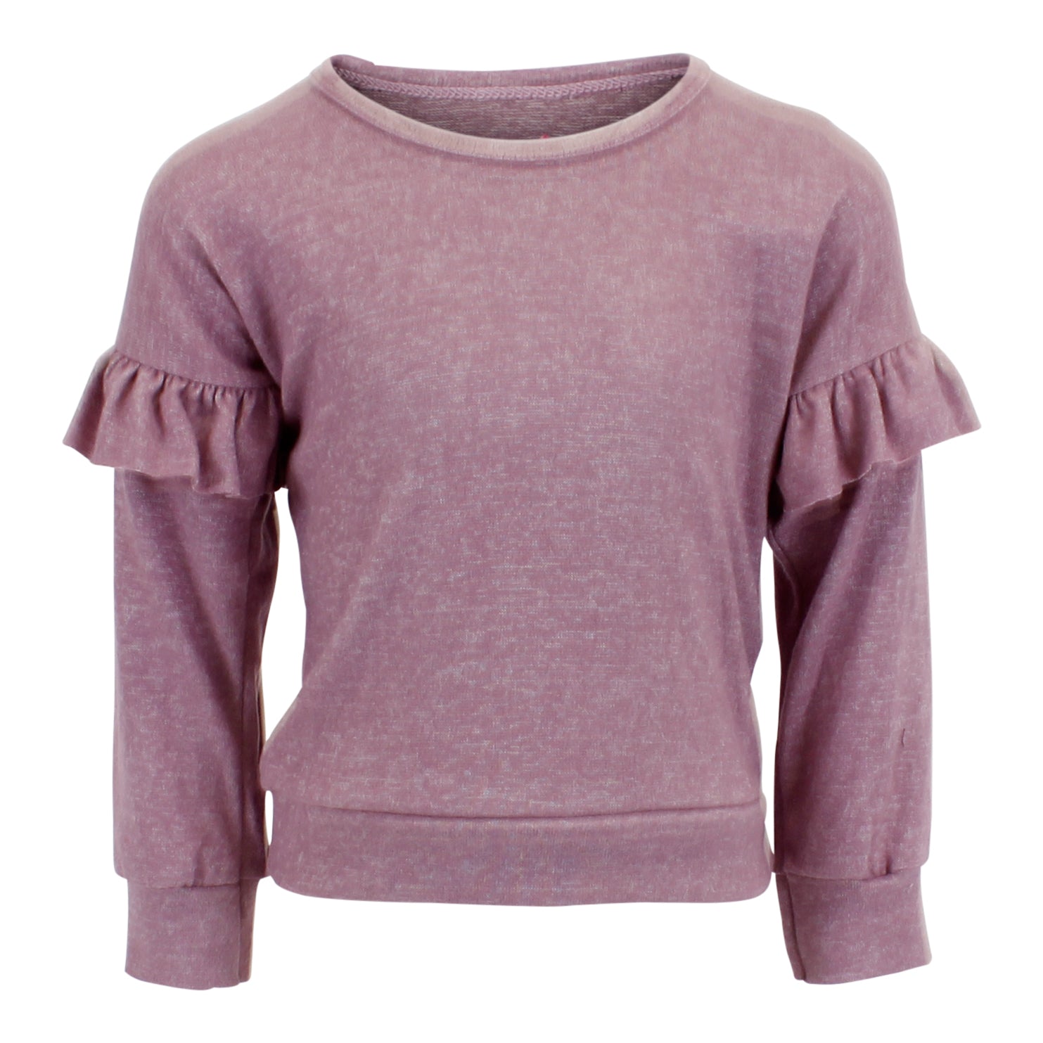 Long Sleeve Hacci Ruffle Top - Denny's