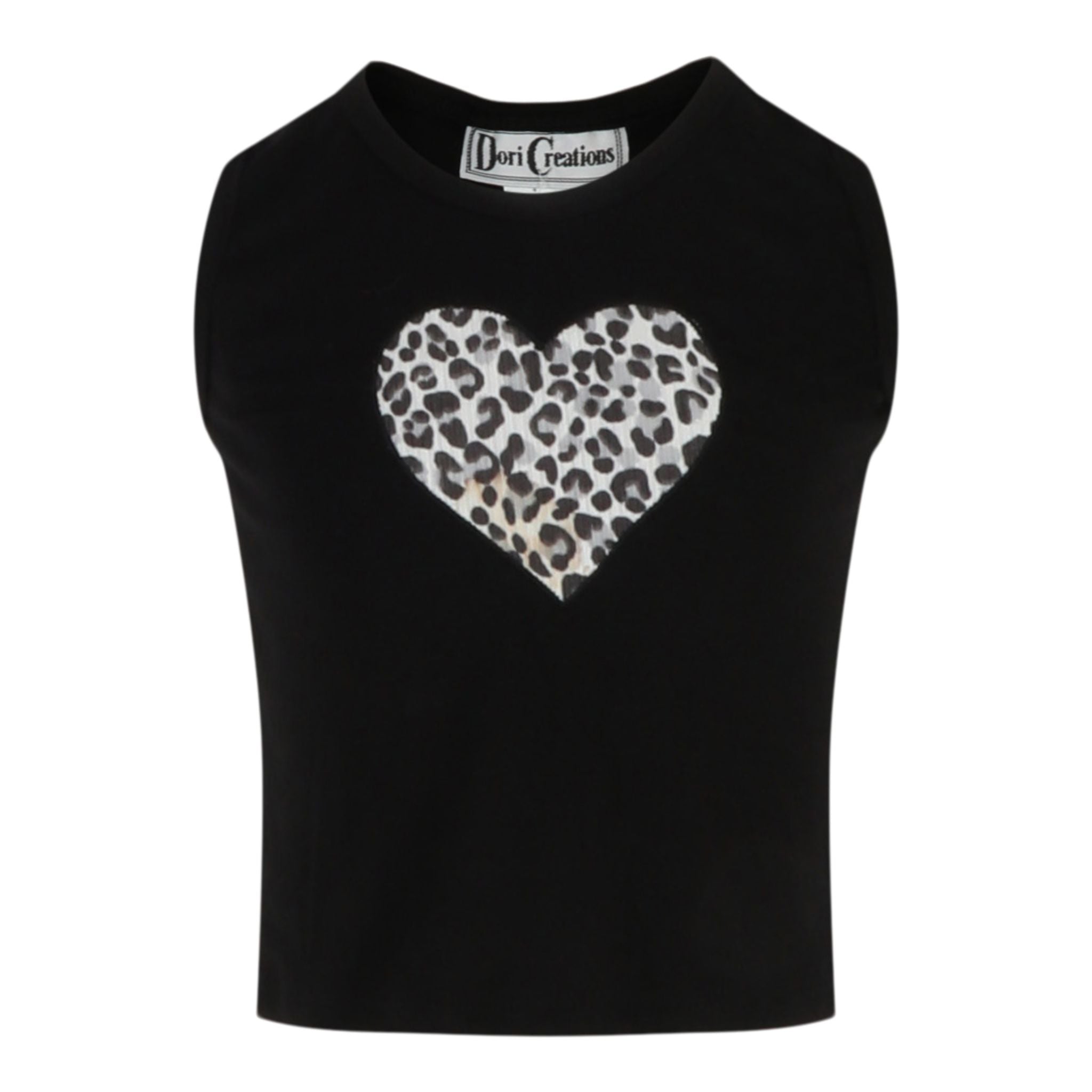 Leopard Heart Crop Tank - Denny's