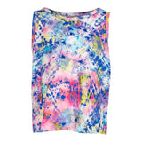 Crop Tank Blue / Pink Splatter - Denny's