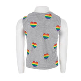 Knotted Tank with Rainbow All Over Stripe Hearts - Denny's