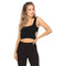 Cut Out Ribbed Crop Tank - Denny's