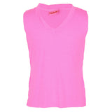 V-Neck Side Slit Tank - Denny's