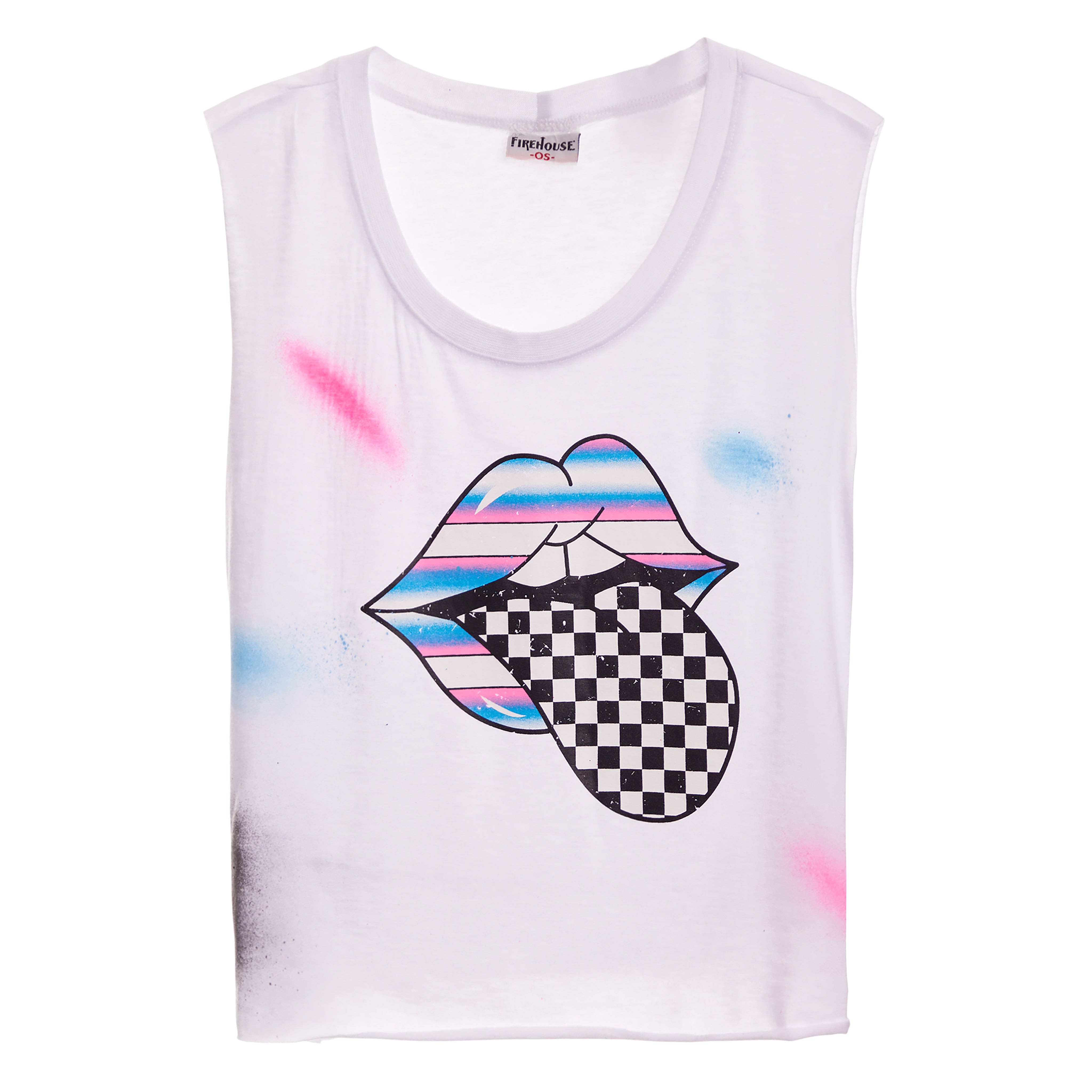 Checkered Tongue Spray Paint Tank - Denny's