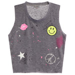 Pink Splatter & Spray Love Tank - Denny's