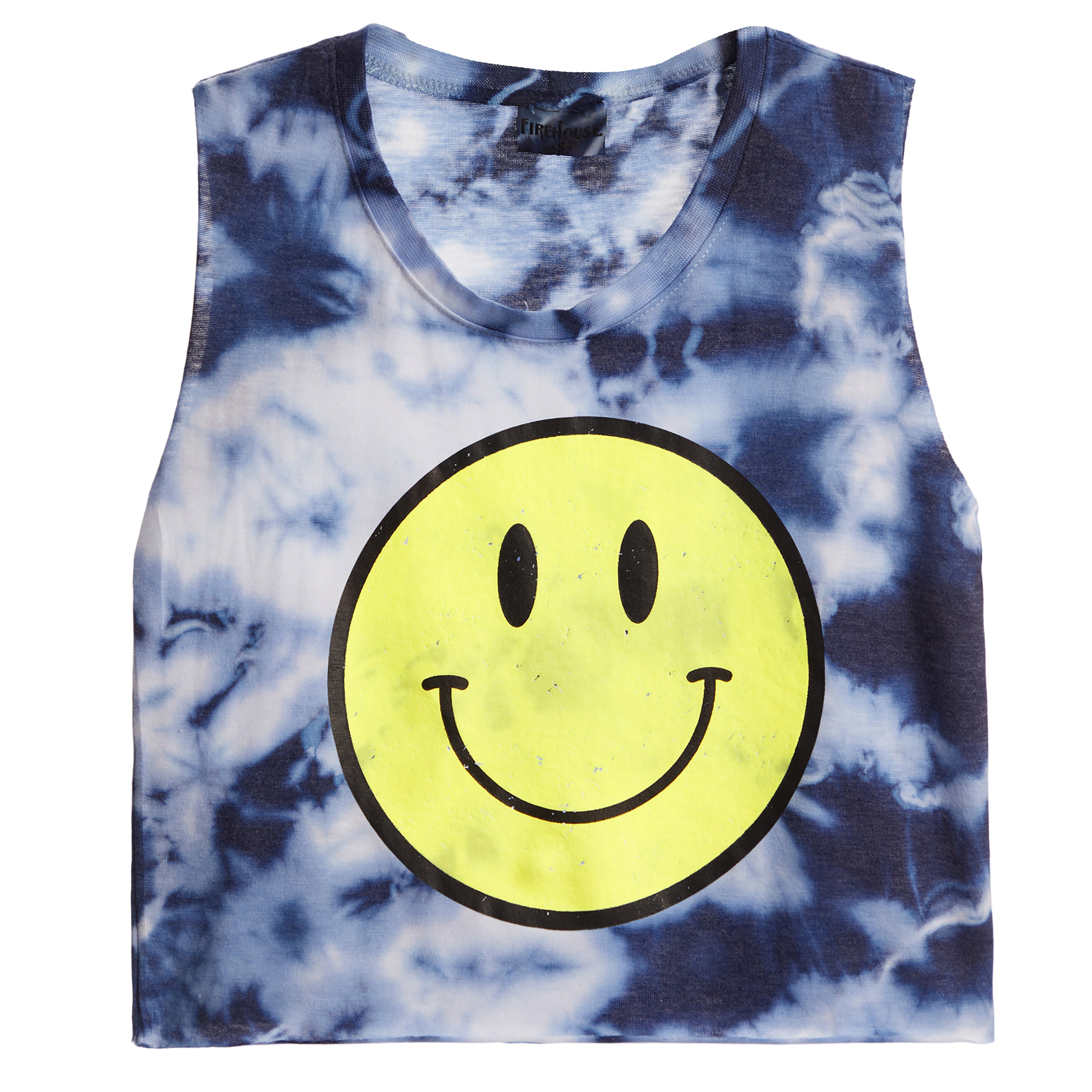 Yellow Smiley Tie Dye Tank - Denny's