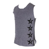 Tank with Black Stars Down Side - Denny's