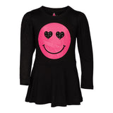 Smiley Puff Sleeve Ruffle Dress - Denny's
