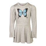 Butterfly Puff Sleeve Ruffle Dress - Denny's