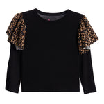 Leopard Ruffle Shoulder Top - Denny's