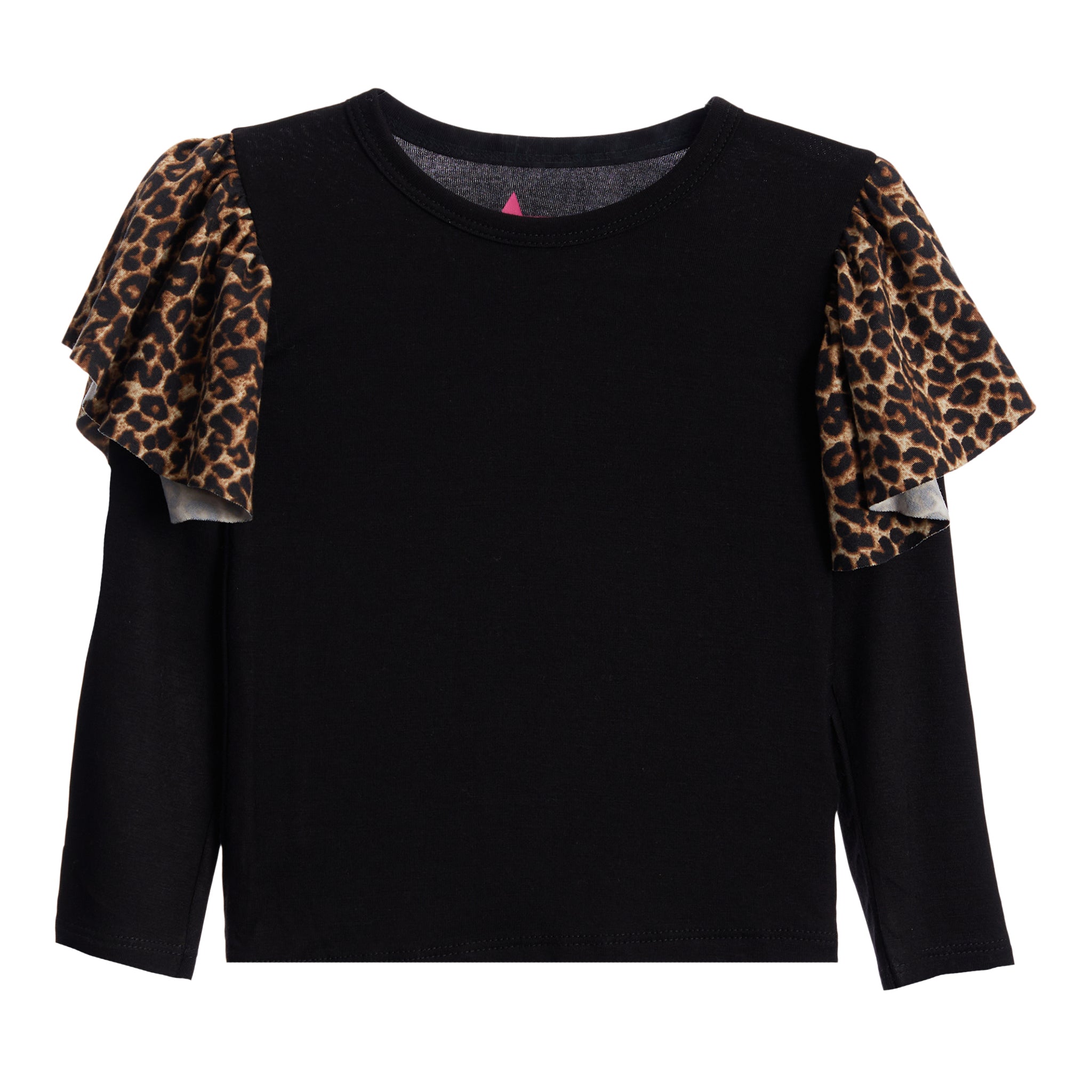 Leopard Ruffle Shoulder Top - Denny's